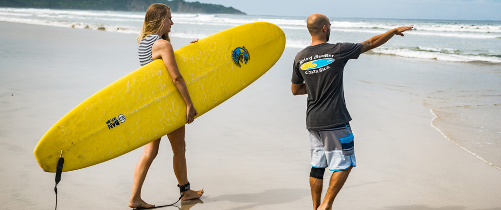 Technical surf coaching for beginners and competitors at Surf Simply's  beautiful, all inclusive boutique resort in Nosara, Costa Rica.